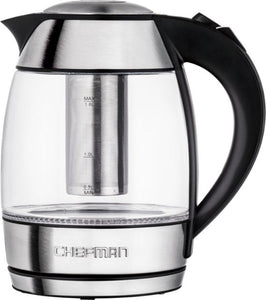 CHEFMAN - 1.8L Electric Kettle - Stainless steel