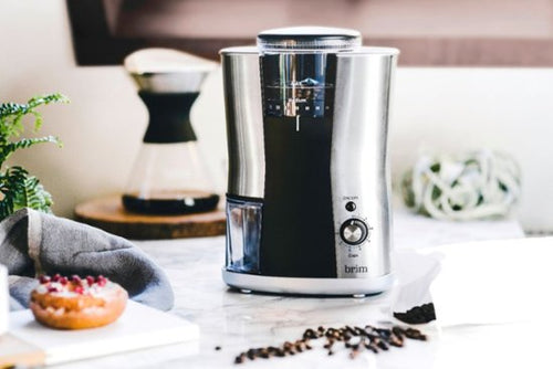 Brim - 6.4-Oz. Conical Burr Coffee Grinder - Stainless Steel